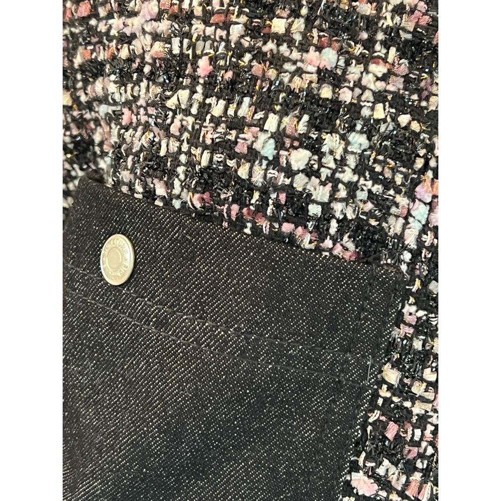 SIGNATURE EIGHT Denim contrast tweed shacket sz S M L - Picture 8 of 8